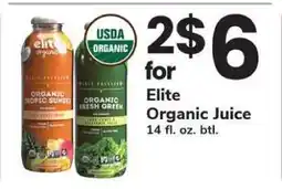 Safeway Elite Organic Juice offer
