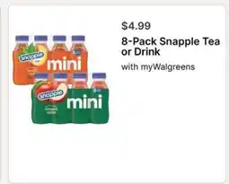 Walgreens 8-Pack Snapple Tea or Drink offer