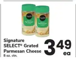 Safeway Signature Select Grated Parmesan Cheese offer
