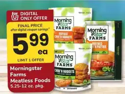 Safeway Morningstar Farms Meatless Foods offer