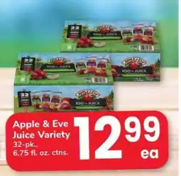 Safeway Apple & Eve Juice Variety offer