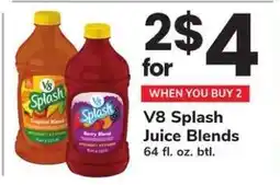 Safeway V8 Splash Juice Blends offer