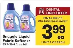 Safeway Snuggle Liquid Fabric Softener offer