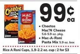 Safeway Cheetos Mac'N Cheese / Mac-A-Roni Pasta Mix offer