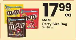Safeway M&M Party Size Bag offer