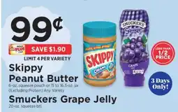 ShopRite Skippy Peanut Butter & Smuckers Grape Jelly offer
