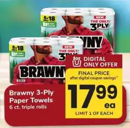 Safeway Brawny 3 Ply Paper Towels offer