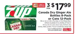 ShopRite Canada Dry Ginger Ale Bottles 8-Pack or Cans 12-Pack offer