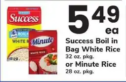 Safeway Success Boil in Bag White Rice or Minute Rice offer