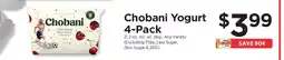 ShopRite Chobani Yogurt 4-Pack offer