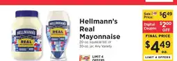 ShopRite Hellmann's Real Mayonnaise offer