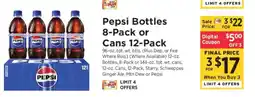 ShopRite Pepsi Bottles 8-Pack or Cans 12-Pack offer