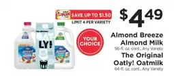 ShopRite Almond Breeze Almond Milk / The Original Oatly! Oatmilk offer