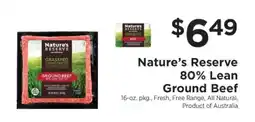 ShopRite Nature's Reserve 80% Lean Ground Beef offer