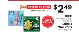 ShopRite ICEE / Luigi’s Mini Pops offer