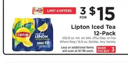 ShopRite Lipton Iced Tea 12-Pack offer