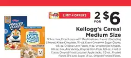 ShopRite Kellogg's Cereal Medium Size offer