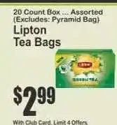 Key Food Lipton Tea Bags offer