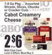 Key Food Cabot Creamery Cheese offer