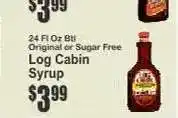 Key Food Log Cabin Syrup offer