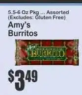 Key Food Amy's Burritos offer