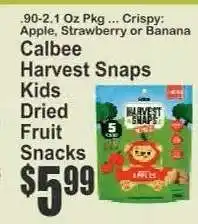 Key Food Calbee Harvest Snaps Kids Dried Fruit Snacks offer