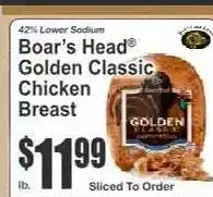 Key Food Boar's Head Golden Classic Chicken Breast offer