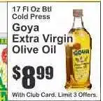 Key Food Goya Extra Virgin Olive Oil offer