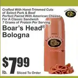 Key Food Boar's Head Bologna offer