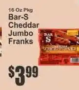 Key Food Bar-S Cheddar Jumbo Franks offer