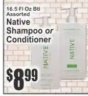 Key Food Native Shampoo or Conditioner offer