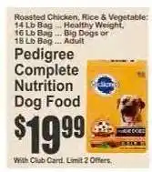 Key Food Pedigree Complete Nutrition Dog Food offer