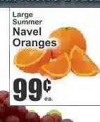 Key Food Large Summer Navel Oranges offer