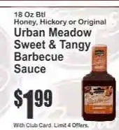 Key Food Urban Meadow Sweet & Tangy Barbecue Sauce offer
