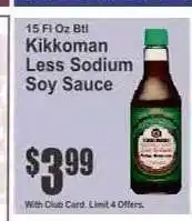 Key Food Kikkoman Less Sodium Soy Sauce offer