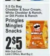 Key Food Pringles Mingles Snacks offer