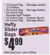 Key Food Hefty Slider Bags offer