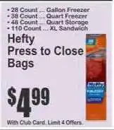Key Food Hefty Press To Close Bags offer