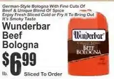 Key Food Wunderbar Beef Bologna offer