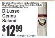 Key Food Dilusso Genoa Salami offer