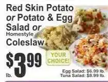 Key Food Red Skin Potato or Potato & Egg Salad or Homestyle Coleslaw offer