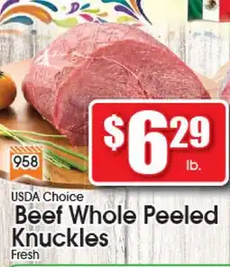 Supremo Foods Inc USDA Choice Beef Whole Peeled Knuckles offer