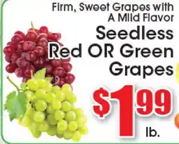 Supremo Foods Inc Seedless Red OR Green Grapes offer