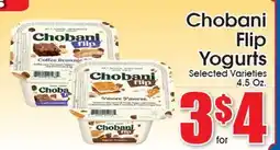 Supremo Foods Inc Chobani Flip Yoghurts offer