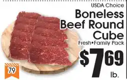 Supremo Foods Inc USDA Choice Boneless Beef Round Cube offer