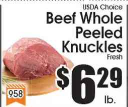 Supremo Foods Inc USDA Choice Beef Whole Peeled Knuckles offer
