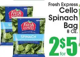 Supremo Foods Inc Fresh Express Cello Spinach Bag offer