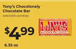 Lifethyme Tony's Chocolonely Chocolate Bar offer