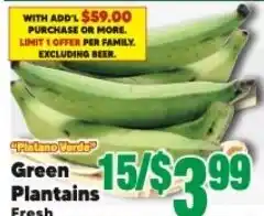 Cherry Valley Marketplace Green Plantains offer