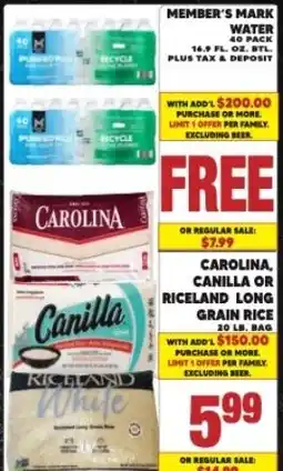 Cherry Valley Marketplace Member's Mark water offer